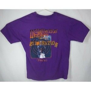 VTG Bugle Boy "Intimidation & Intensity" Purple Basketball Shirt Size L 1990s